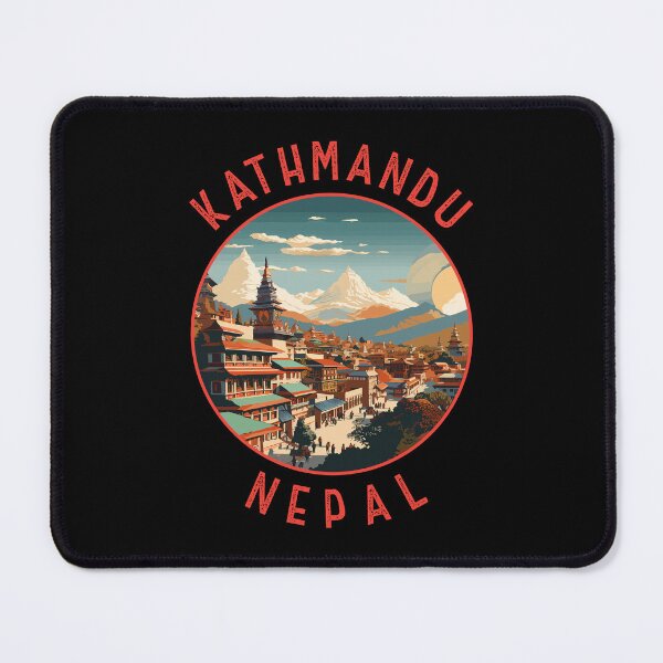 Item preview, Kathmandu Nepal Retro Distressed Circle designed and sold by KrisSidDesigns.
