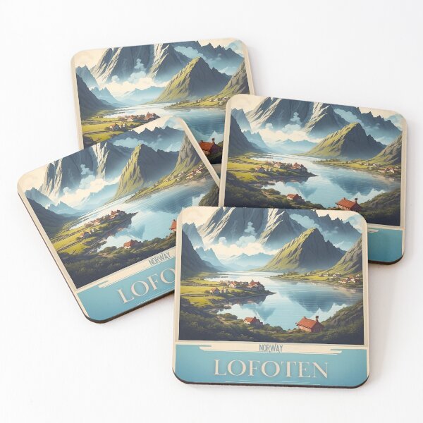 Item preview, Lofoten Vintage Retro Poster: Explore Norway's Coastal Beauty designed and sold by Ceemko's Vintage Corner.