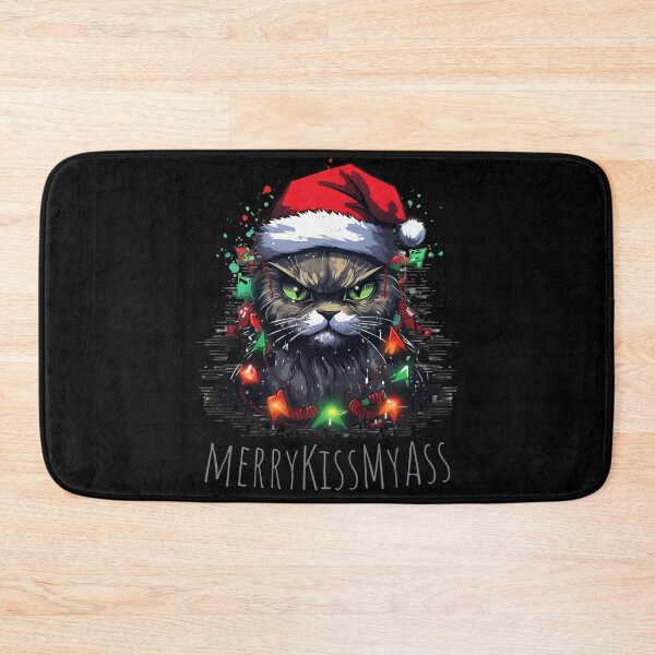 Item preview, Merry Kissmyass Funny Cat Christmas designed and sold by ArtFromBeyond.