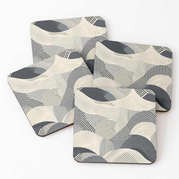 Item preview, Stripes and waves designed and sold by blackwhiteblue.