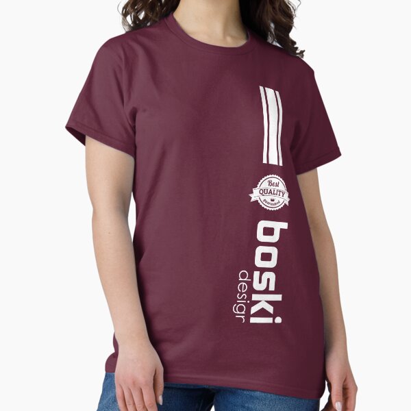 Boski Design White On Red Classic T-Shirt