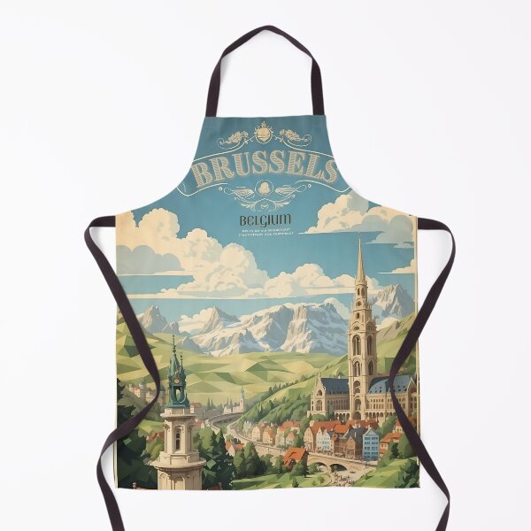 Item preview, Brussels Vintage Retro Poster: Explore Belgium's Heritage designed and sold by Ceemko's Vintage Corner.
