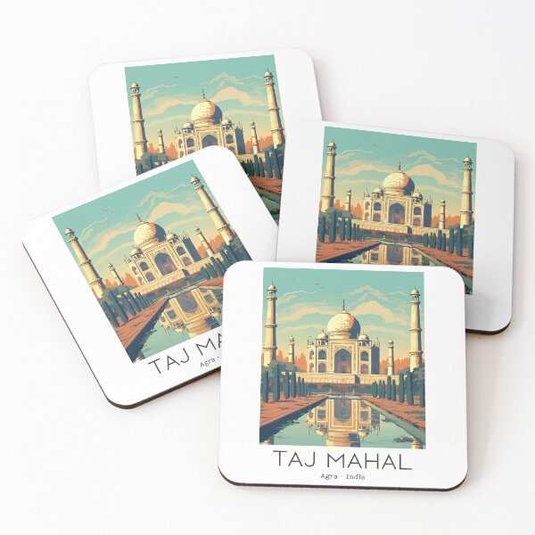 Item preview, A Vintage Travel Illustration of the Taj Mahal in Agra - India  designed and sold by GoodOldVintage.