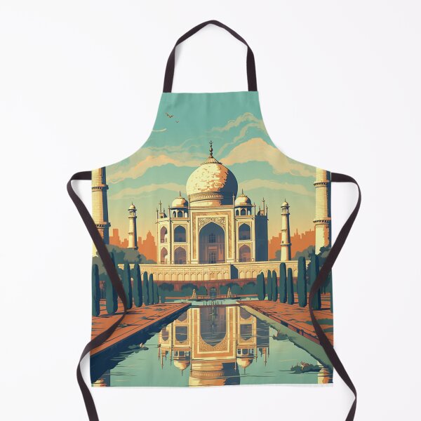 Item preview, A Vintage Travel Illustration of the Taj Mahal in Agra - India designed and sold by GoodOldVintage.