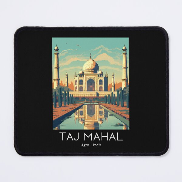 Item preview, A Vintage Travel Illustration of the Taj Mahal in Agra - India  designed and sold by GoodOldVintage.