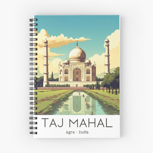 Item preview, A Vintage Travel Illustration of the Taj Mahal in Agra - India  designed and sold by GoodOldVintage.