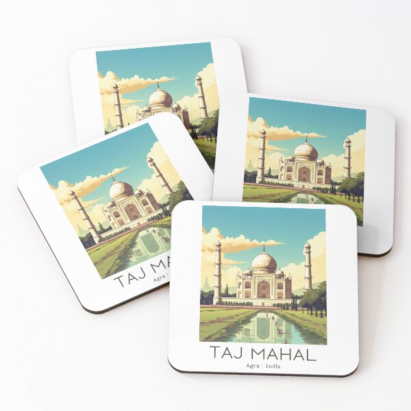 Item preview, A Vintage Travel Illustration of the Taj Mahal in Agra - India  designed and sold by GoodOldVintage.