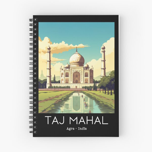 Item preview, A Vintage Travel Illustration of the Taj Mahal in Agra - India  designed and sold by GoodOldVintage.