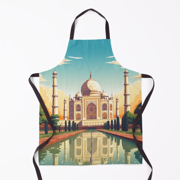 Item preview, A Vintage Travel Illustration of the Taj Mahal in Agra - India designed and sold by GoodOldVintage.