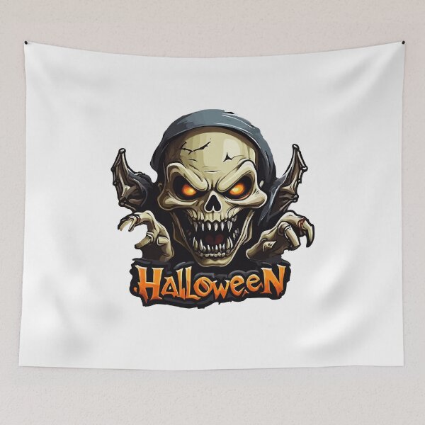 Item preview, Scary skull and sign Halloween t-shirts, stickers, tumblers designed and sold by AlejaJorgeShop.