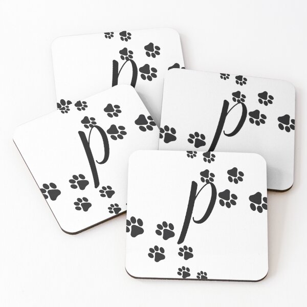 Item preview,  The Letter "P" With Black Pawprints. designed and sold by LisaDesigns323.
