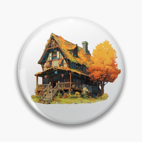 Item preview, Autumn Cottagecore Cabin designed and sold by egneveRArt.