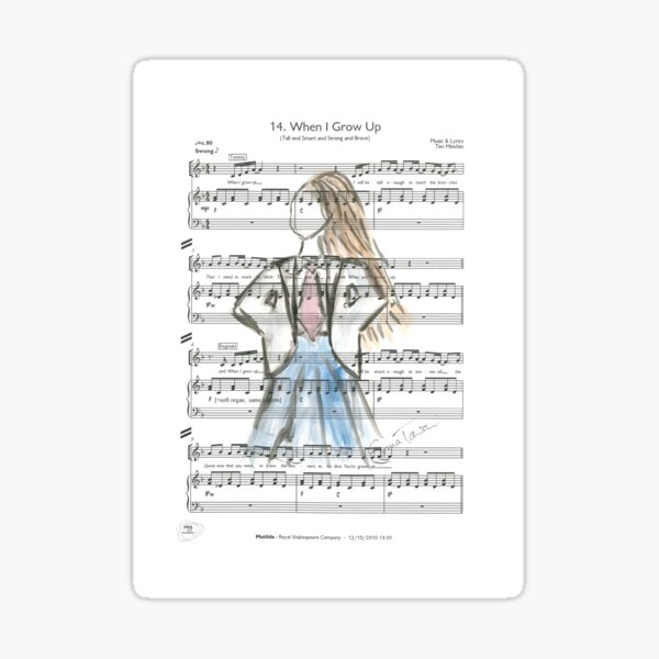 Matilda - When I Grow Up Sticker