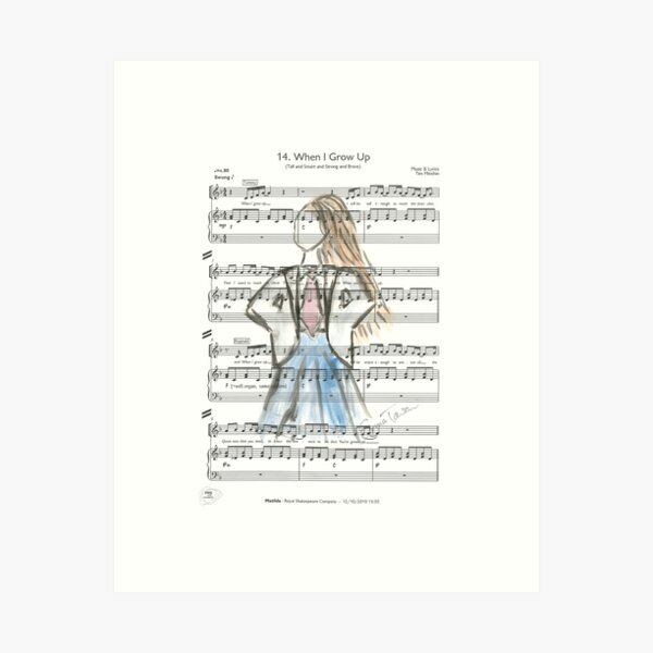 Matilda - When I Grow Up Art Print