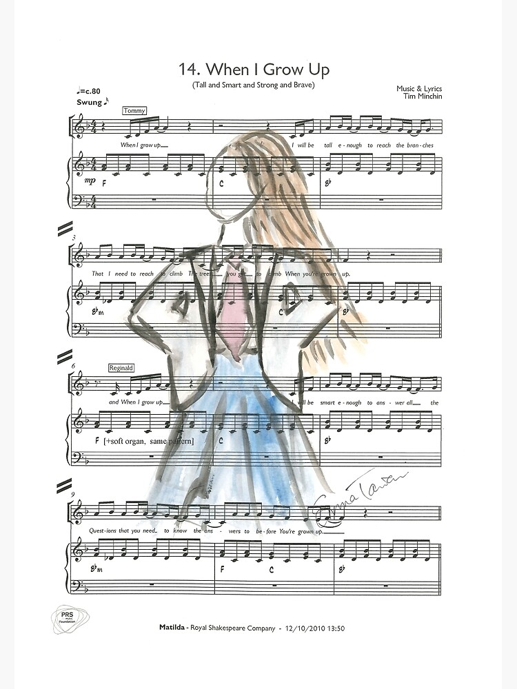 Matilda - When I Grow Up Art Print