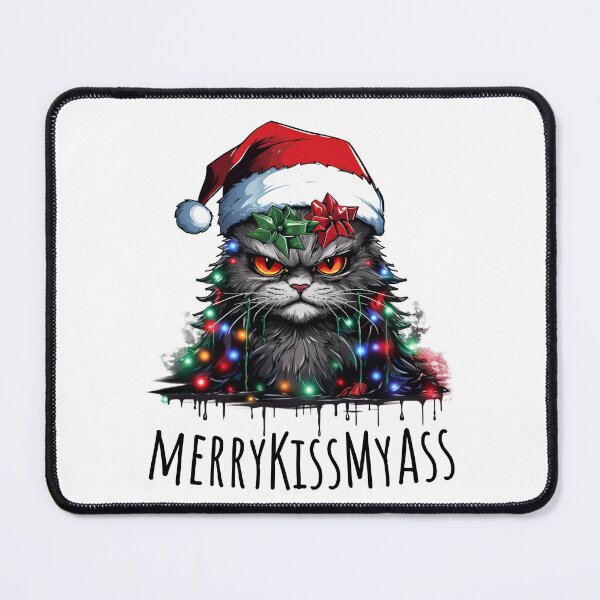 Item preview, Merry Kissmyass Funny Cat Christmas designed and sold by ArtFromBeyond.