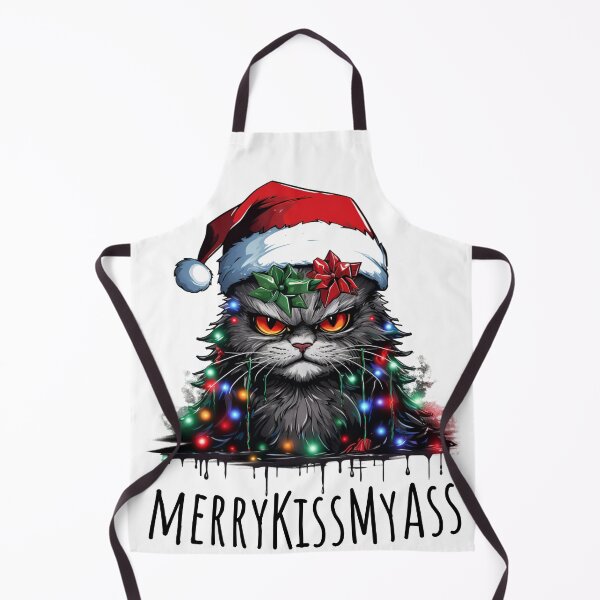 Item preview, Merry Kissmyass Funny Cat Christmas designed and sold by ArtFromBeyond.