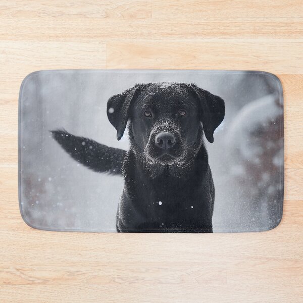 Item preview, Handsome Black Lab running through the Snow  designed and sold by blackdogbuckeye.