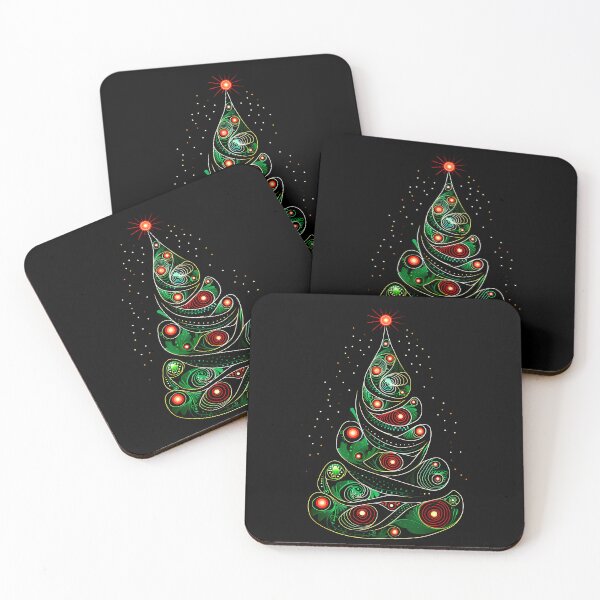 Item preview, Christmas Tree with Baubles and Stars designed and sold by MagicColorPrint.
