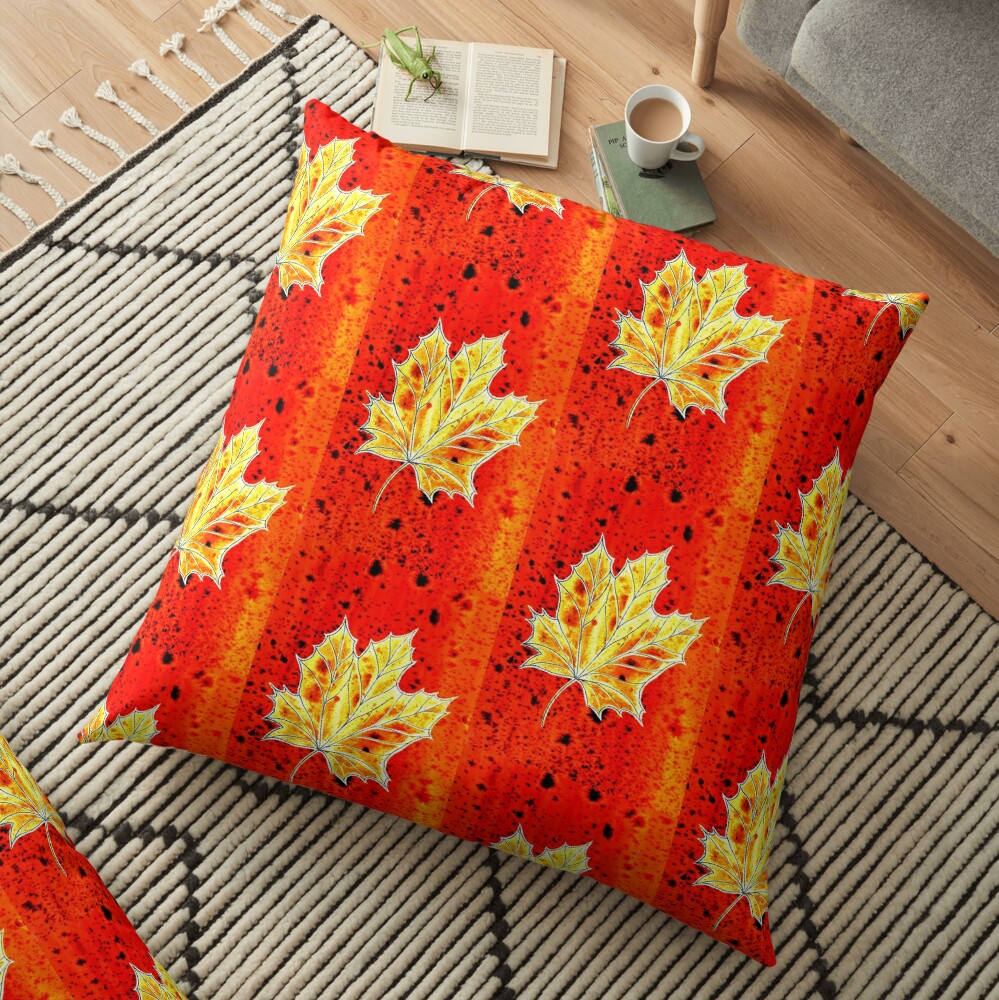 Falling Leaves - Autumn Floor Pillow