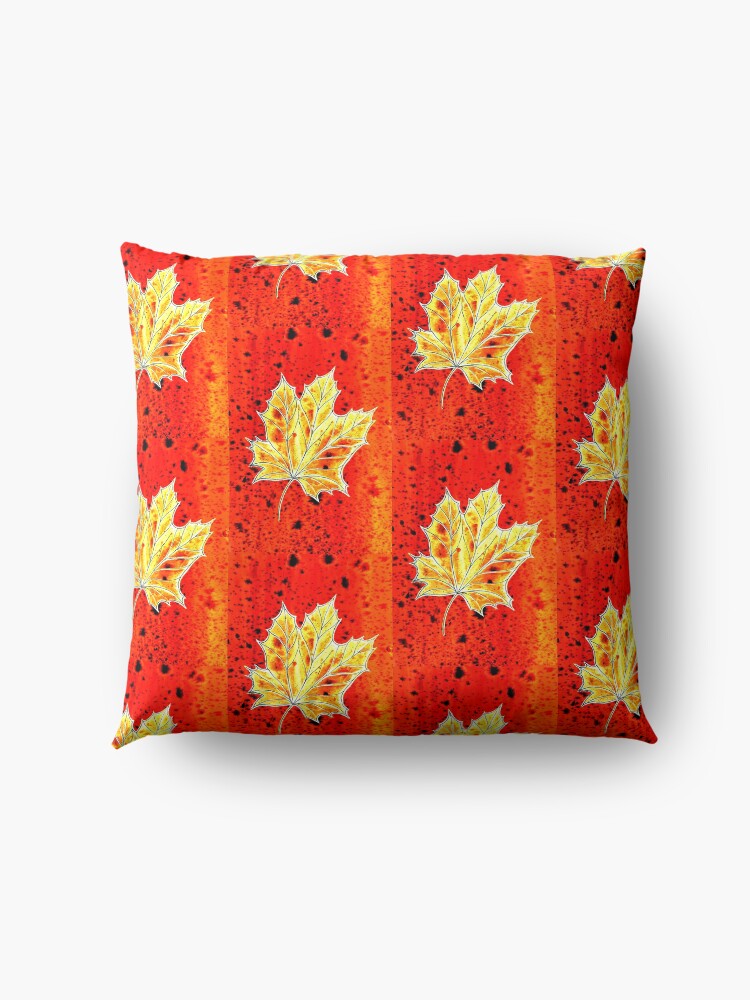 Alternate view of Falling Leaves - Autumn Floor Pillow