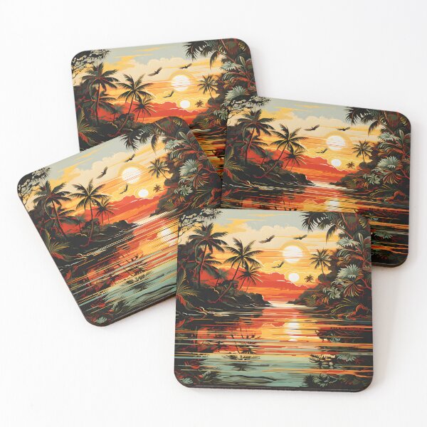 Item preview, Maldivian Sunrise: A Vibrant Art Design designed and sold by Abystoic.