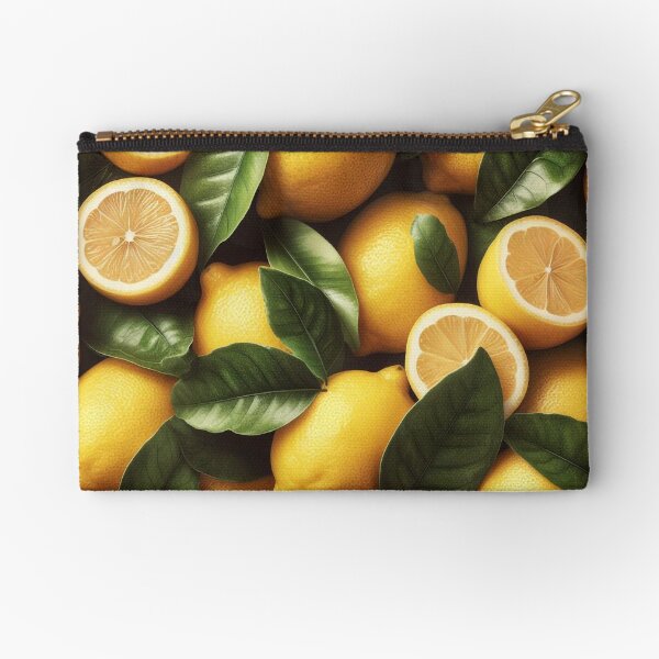 Patrón de limones y hojas. Bolsos de mano