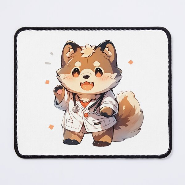 Item preview, Cute Kawaii Happy Doctor Dog Dogtor designed and sold by CozyKawaiiArt.