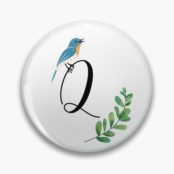 Item preview, Copy of The Letter "Q" With A Robin And Green Leaves. designed and sold by LisaDesigns323.