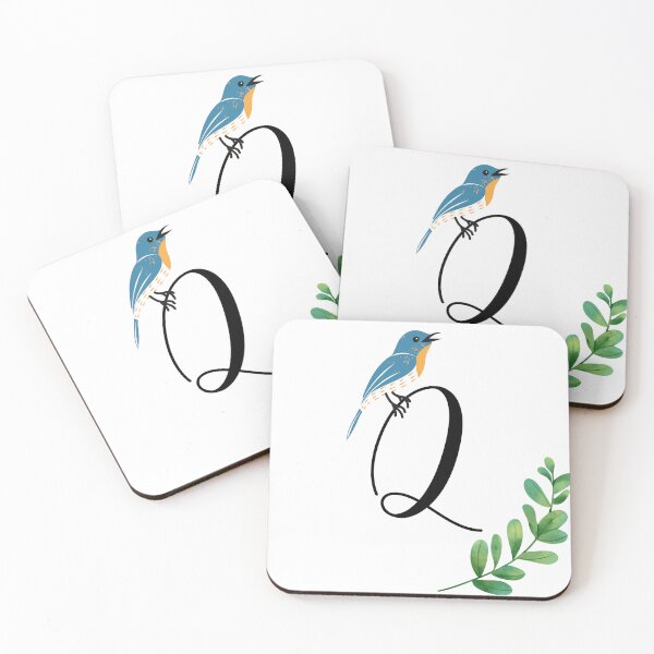 Item preview, Copy of The Letter "Q" With A Robin And Green Leaves. designed and sold by LisaDesigns323.