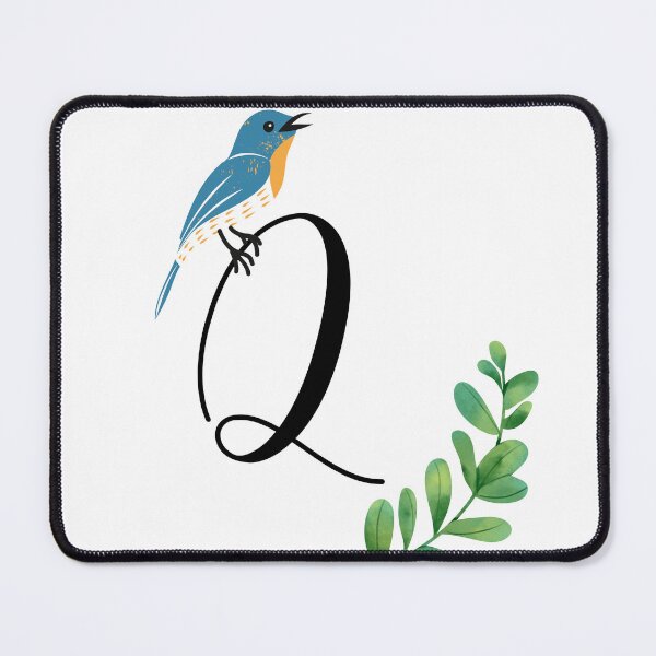 Item preview, Copy of The Letter "Q" With A Robin And Green Leaves. designed and sold by LisaDesigns323.