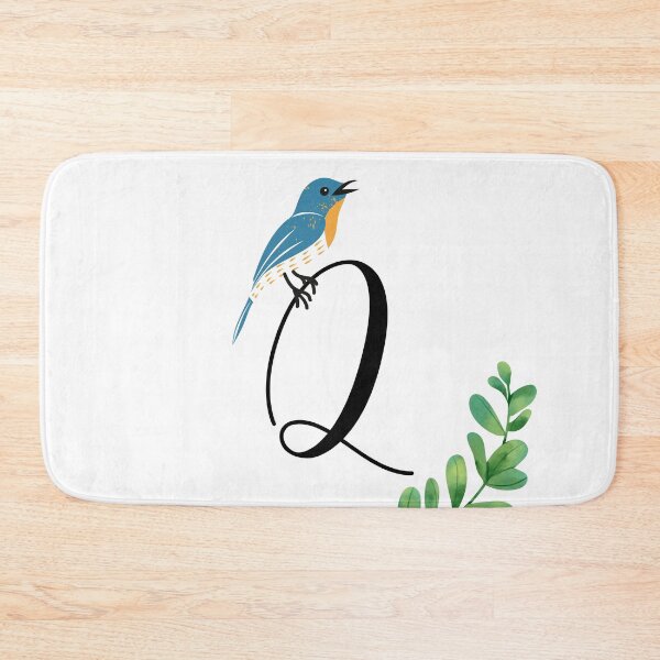 Item preview, Copy of The Letter "Q" With A Robin And Green Leaves. designed and sold by LisaDesigns323.