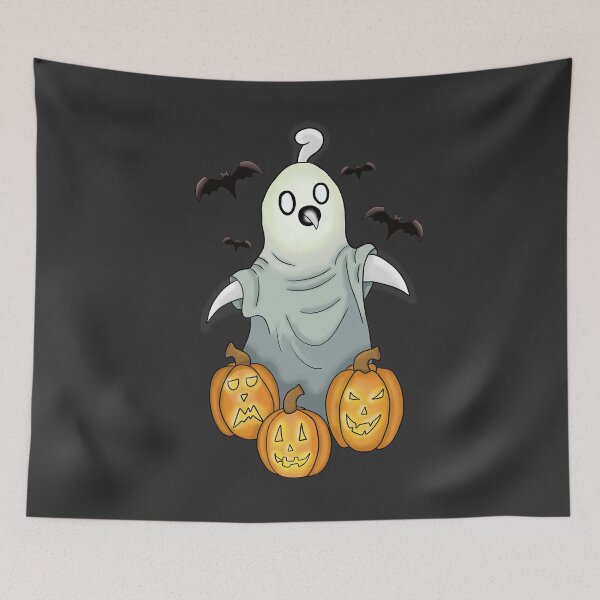 Item preview, Halloween bird in ghost costume designed and sold by Shyruto.