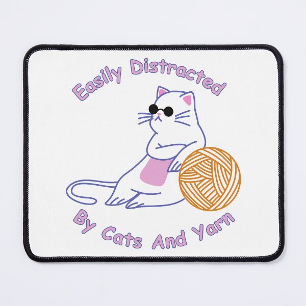 Item preview, Easily Distracted By Cats and Yarn designed and sold by Wiss2Arts.