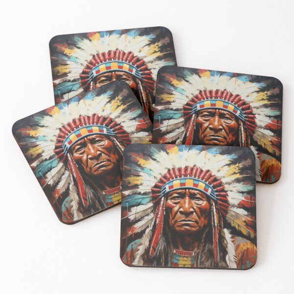 Item preview, Indian chief with fantastic headdress designed and sold by Andrea-Design.