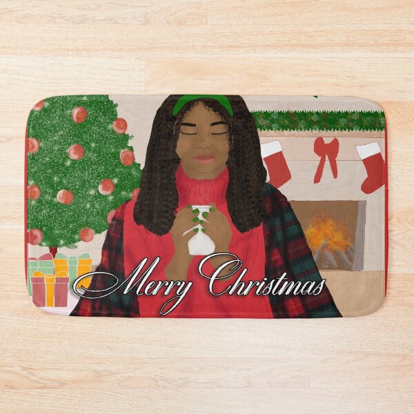 Item preview, Cozy Merry Christmas - African American Woman designed and sold by Cecetyshay.