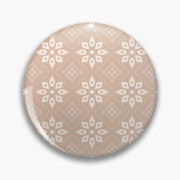 Item preview, Beige Cream Soft Tan Sandy Flowers Leaves Moroccan Mosaic Tile Geometry Relaxing Pattern designed and sold by PenguinForests.