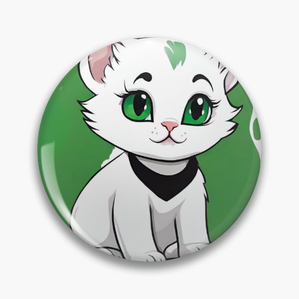 Item preview, Blushing Whiskers:White Girl Cat with Pink Hearts Graphic designed and sold by BeautBoldBasic.