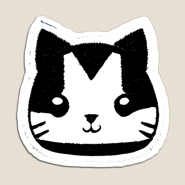 Aperçu de l'œuvre Illustration de chat noir et blanc créée et vendue par ep-pandality.