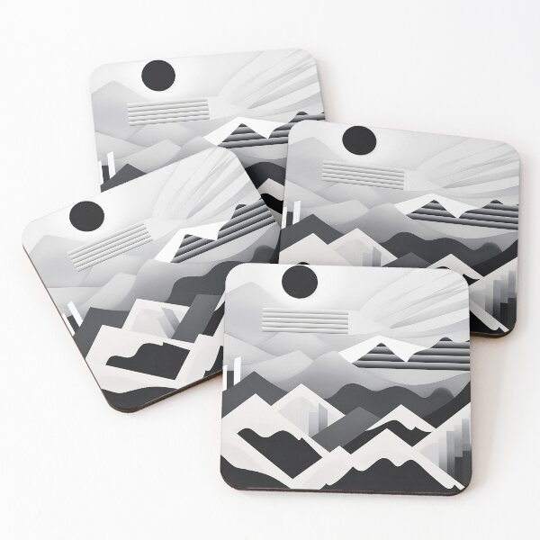 Item preview, Explore "Simplistic & Minimalistic Snowy Winter Alps" with Bauhaus Flair designed and sold by ArtificialGenes.