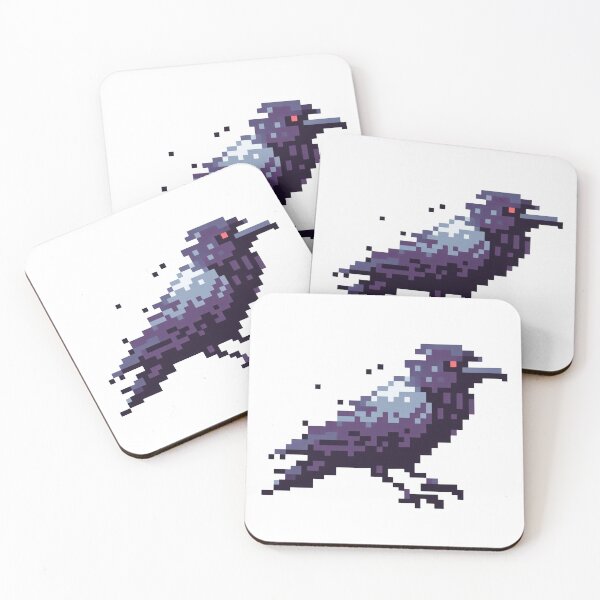 Item preview, Pixel Art Raven designed and sold by Gulyabani.