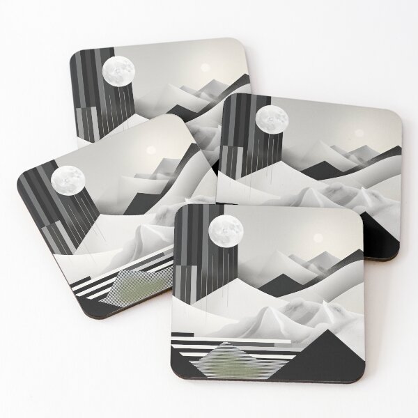 Item preview, Explore "Simplistic & Minimalistic Snowy Winter Alps" with Bauhaus Flair designed and sold by ArtificialGenes.