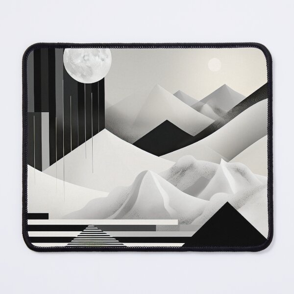 Item preview, Explore "Simplistic & Minimalistic Snowy Winter Alps" with Bauhaus Flair designed and sold by ArtificialGenes.