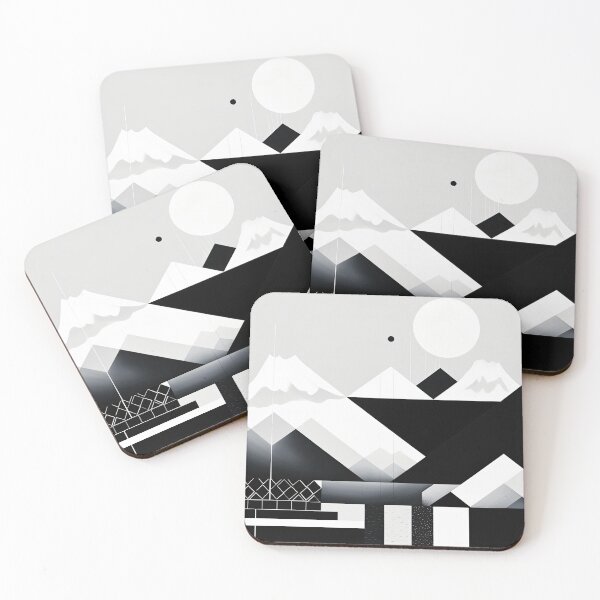 Artikelvorschau, Entdecken Sie "Simplistic & Minimalistic Snowy Winter Alps" mit Bauhaus-Flair entworfen und verkauft von ArtificialGenes.