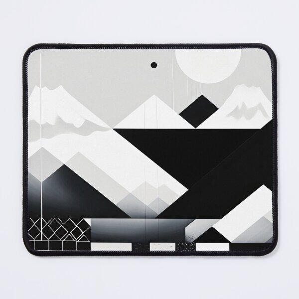 Item preview, Explore "Simplistic & Minimalistic Snowy Winter Alps" with Bauhaus Flair designed and sold by ArtificialGenes.