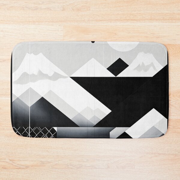 Item preview, Explore "Simplistic & Minimalistic Snowy Winter Alps" with Bauhaus Flair designed and sold by ArtificialGenes.