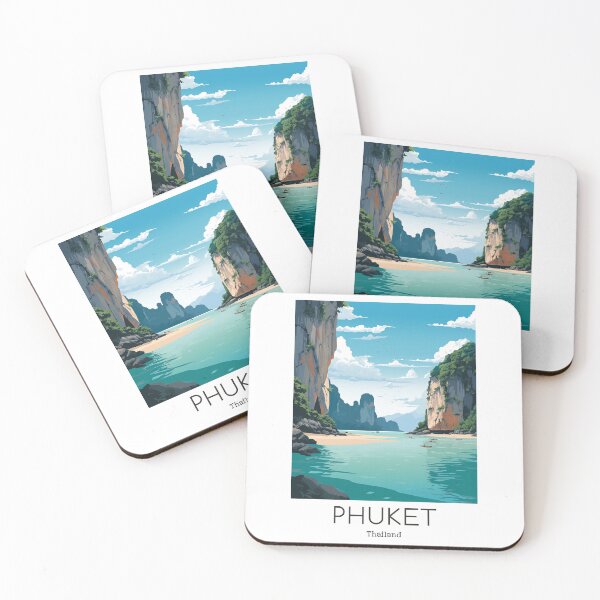 Item preview, A Vintage Travel Illustration of Phuket - Thailand  designed and sold by GoodOldVintage.