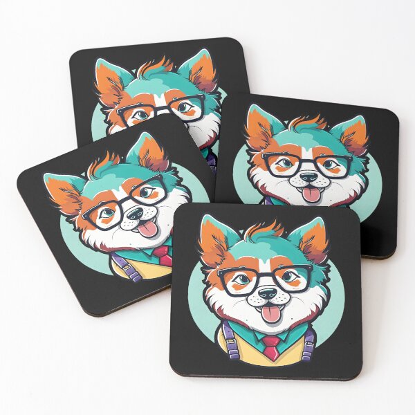 Item preview, Colorful Kawaii Husky Hipster designed and sold by Leonardo Palumbo.