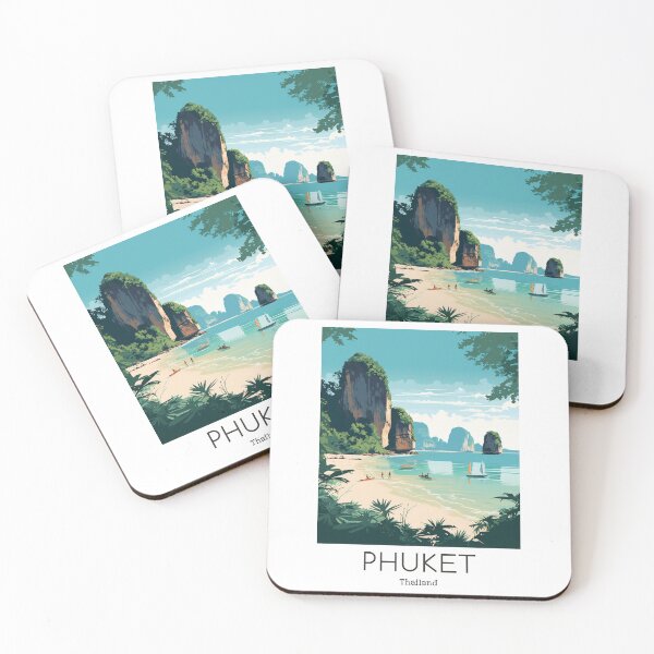 Item preview, A Vintage Travel Illustration of Phuket - Thailand  designed and sold by GoodOldVintage.