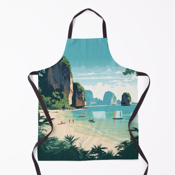 Item preview, A Vintage Travel Illustration of Phuket - Thailand designed and sold by GoodOldVintage.